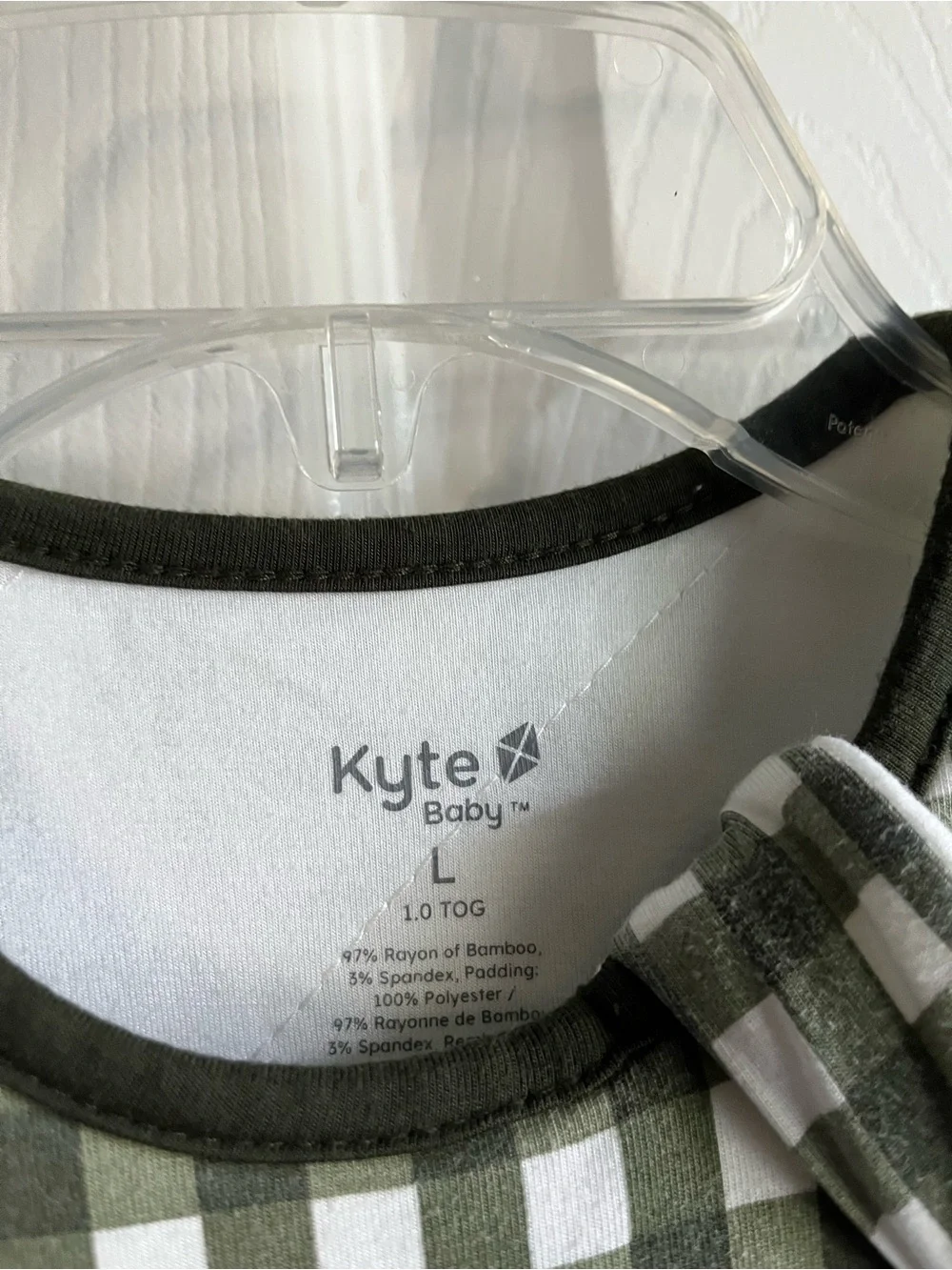 Bundle of 2 Kyte Baby Sleep Bags Sack Brown & Green Check Large 1.0 TOG, 2.5 TOG